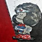 MAFALDA WONDERWOMAN  tecnica mista su cartone    30 x 30 cm  NON DISPONIBILE 