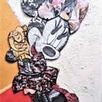 MINNIE  3 tecnica mista su cartone  30 X 45 cm