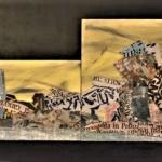 ARTE A BILBAO tecnica mista su compensato  
