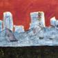 SKYLINE   tecnica mista su compensato  65 x 30 cm   anno 2010    NON DISPONIBILE 