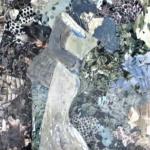 L'ABBRACCIO   collage  su cartone telato  50x70 cm anno 2010