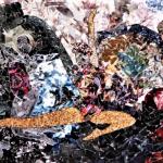 SALTI DI GIOIA  collage su compensato  100 x 70 cm anno 2009