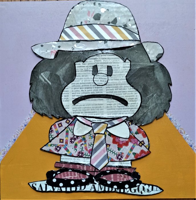 MAF-YUPP tecnica mista su cartone 30 x 30 cm 