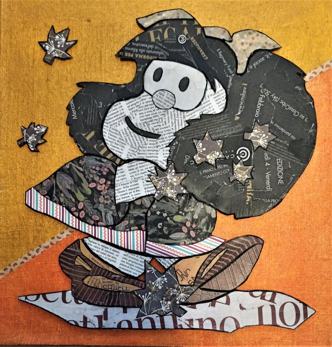  MAFALDA D'AUTUNNO   tecnica mista su cartone e tela   38 x 40 cm 
