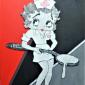 BETTY BOOP INFERMIERA tecnica mista su cartone   50 x 70 cm  NON DISPONIBILE 