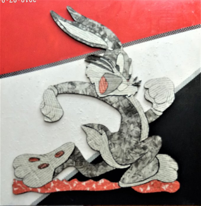 BUGS BUNNY  tecnica mista su  cartone polionda  NON DISPONIBILE 