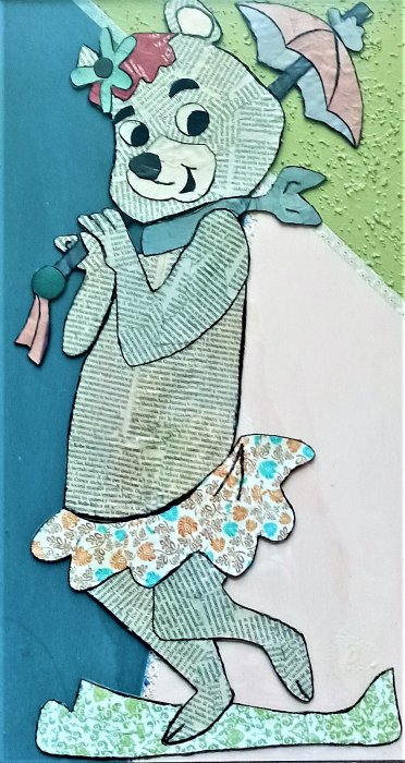 CINDY tecnica mista su cartone 28 x 50 cm 