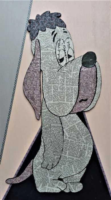 DRUPY tecnica  mista su cartone doppia onda    45 x 81 cm 