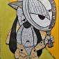 DRUPY    SAM SPADE     tecnica mista su cartone   30 X 50  cm