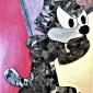 FELIX THE CAT  tecnica mista su cartone   30 x 40 cm  NON DISPONIBILE 
