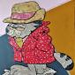 GARFIELD MARLOWE  tecnica mista su cartone  42 x 50 cm 