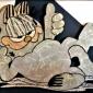 GARFIELD tecnica mista su polistirene   96 x 65  cm 