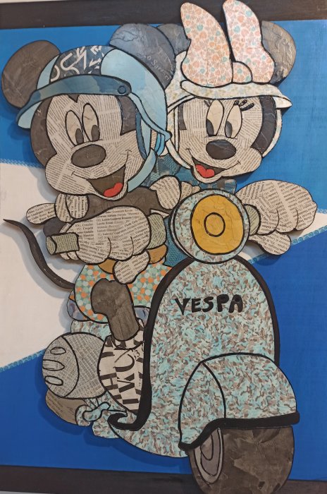IN VESPA tecnica mista su polistirene NON DISPONIBILE 