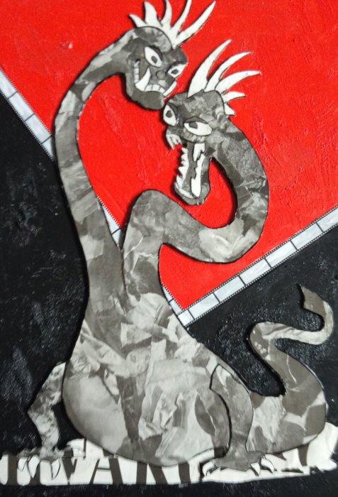 L'IDRA  tecnica mista su cartone  30 x 40 cm 