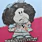 MAFALDA DUBBIOSA  tecnica mista su cartone  30 x 30 cm 