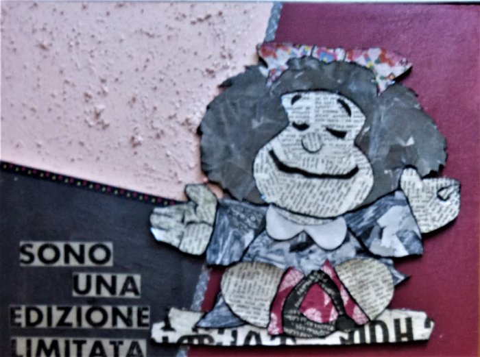MAFALDA EDIZIONE LIMITATA  tecnica mista su cartone NON DISPONIBILE 