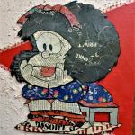 MAFALDA STANCA  tecnica mista su cartone 30 X 30 cm