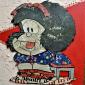MAFALDA STANCA  tecnica mista su cartone 30 X 30 cm