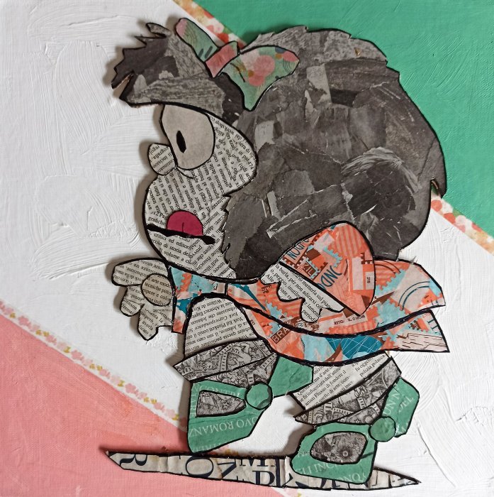 MAFALDA QUATTA QUATTA tecnica mista su cartone 30 x 30 cm  