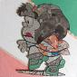 MAFALDA QUATTA QUATTA tecnica mista su cartone 30 x 30 cm  