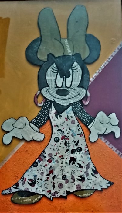 MIINIE LAVEAU  tecnoica mistsa  su cartone e depron   30 x 60 cm 