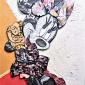 MINNIE  3 tecnica mista su cartone  30 X 45 cm