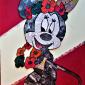MINNIE AL MARE  tecnica mista su cartone   30 x 50  cm 