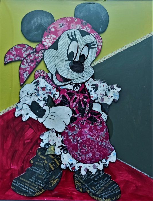 MINNIE ANN BONNY tecnica mista su cartone    40 x 50 cm 