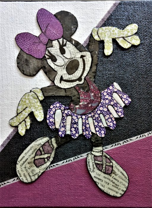 MINNIE BALLERINA  tecnica mista su cartone    30 X 40cm    NON DISPONIBILE  