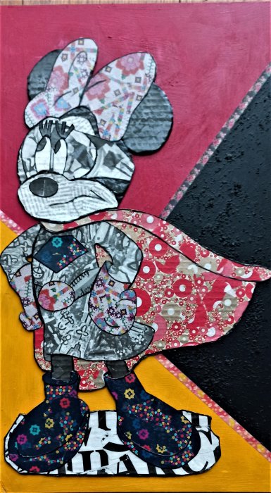 MINNIE WONDERMINNIE tecnica mista su cartone 