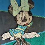 MINNIE  in VERDE tecnica mista  su cartone   30 x 40 cm     NON DISPONIBILE  