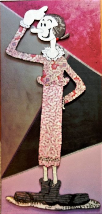 OLIVIA   tecnica mista su cartone   doppia onda 45 x 95 cm 