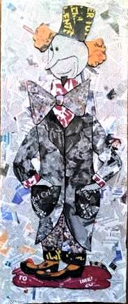PAMPURIO  tecnica mista su cartone e depron 32 x 80 cm 