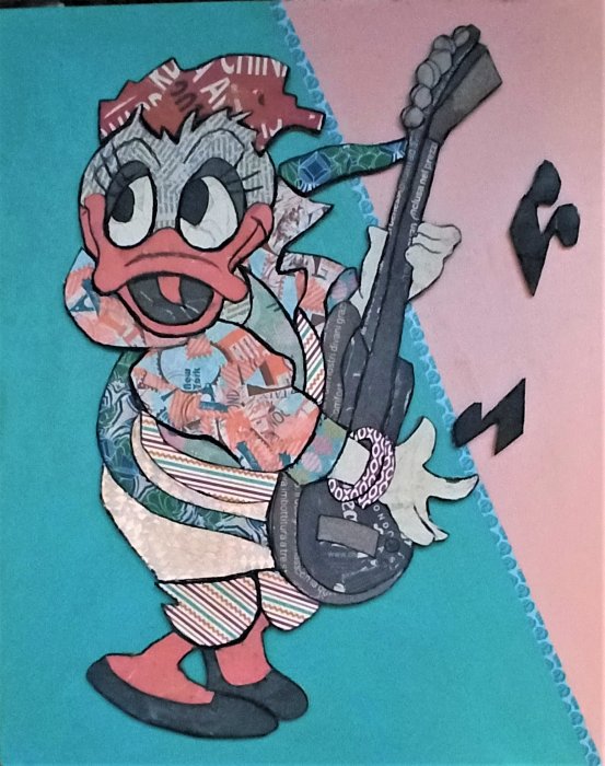 PAPERINA ROCK   tecnica mista su cartone 40 x 50 cm 