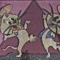 PIXIE E DIXIE    tecnica mista su cartone 42  x 30 cm 