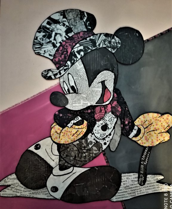 TOPO FRED  tecnica mista su cartone  51 x 61 cm 