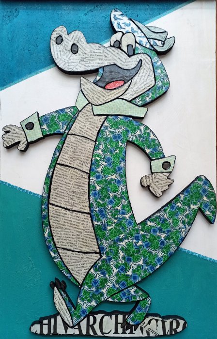 WALLY GATOR   tecnica mista su polistirene  56 x 95 cm