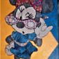 MINNIE E GLI OCCHIALI   tecnica mista su cartone   30 x 60 cm 