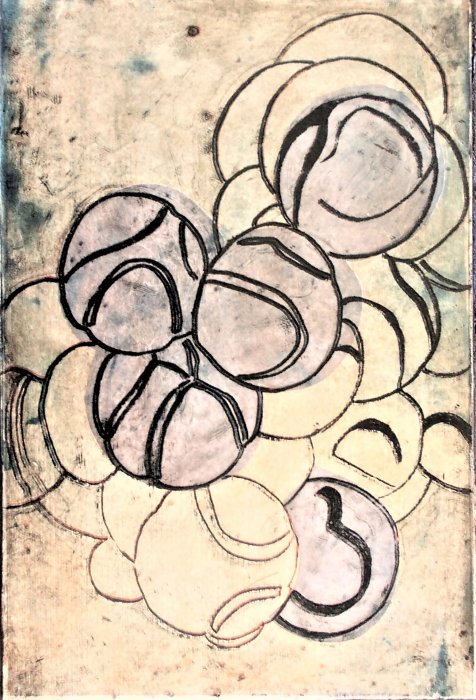 CADUTA LIBERA   cera molle e collage (4)