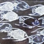 GRAFFITI   (2)    cera molle    lastra alluminio 