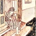 LA VECCHINA SULLA SOGLIA   cera molle  (3)