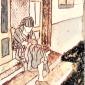 LA VECCHINA SULLA SOGLIA   cera molle  (3)