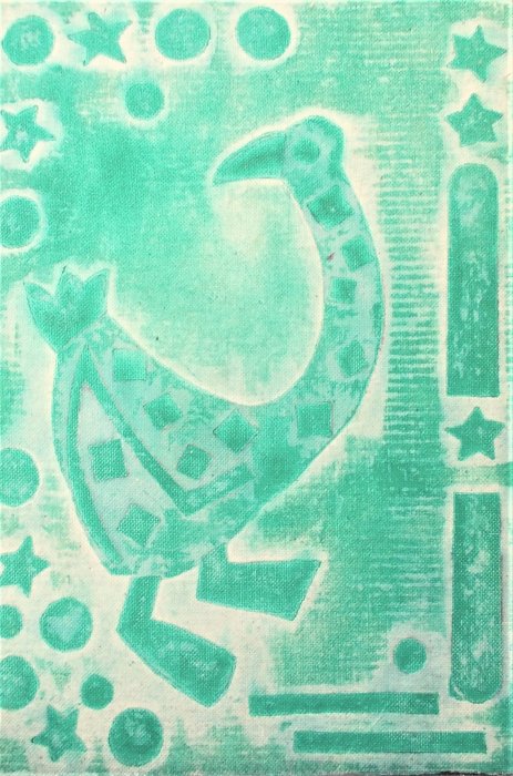 PAPEROTTO  collograph   su tela 