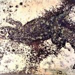 RETTILE   cera molle acquatinta  lasta  di alluminio