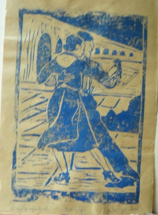 Tango  linoleografia 